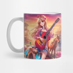 Guitar Cowboy Horse Mug